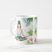 Zen-Kaffeetassen mit Yoga-Designs Kaffeetasse (Vorderseite Links)