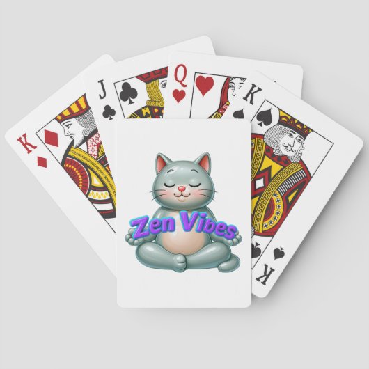 Zen-Katze-Karten Spielkarten (Rückseite)