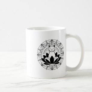 Zen Katze Lotusblume Yoga Achtsamkeit Meditation T Kaffeetasse