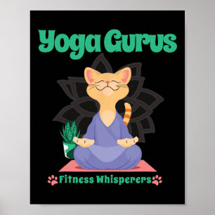 Zen Katze Yoga Gurus Meditation Ruhig Lotus Vibes Poster