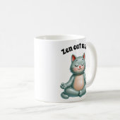 Zen-Katzen-Vibes Kaffeetasse (VorderseiteRechts)