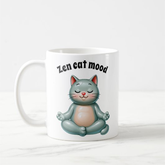 Zen-Katzen-Vibes Kaffeetasse (Links)