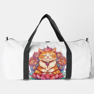 Zen-Katzen-Vibes � meditierende Kitty psychedelisc Duffle Bag