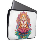 Zen-Katzen-Vibes � meditierende Kitty psychedelisc Laptopschutzhülle (Vorne Rechts)
