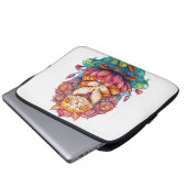 Zen-Katzen-Vibes � meditierende Kitty psychedelisc Laptopschutzhülle (Vorne Knopf)