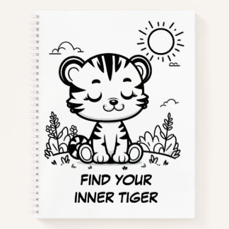 Zen Kawaii Tiger Notebook Niedlich Mindfullness Jo Notizblock