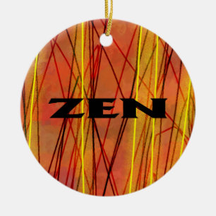 Zen-Keramik mit schwarzem Draht Keramik Ornament