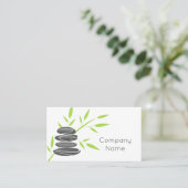 Zen-Kiesstein-Stack-Visitenkartenvorlage Visitenkarte (Stehend Vorderseite)