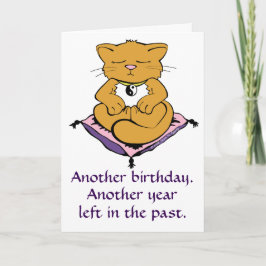 Zen Kitty Cat Meditation Yoga Geburtstagskarte Karte