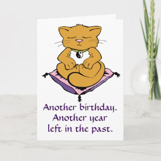 Zen Kitty Cat Meditation Yoga Geburtstagskarte Karte