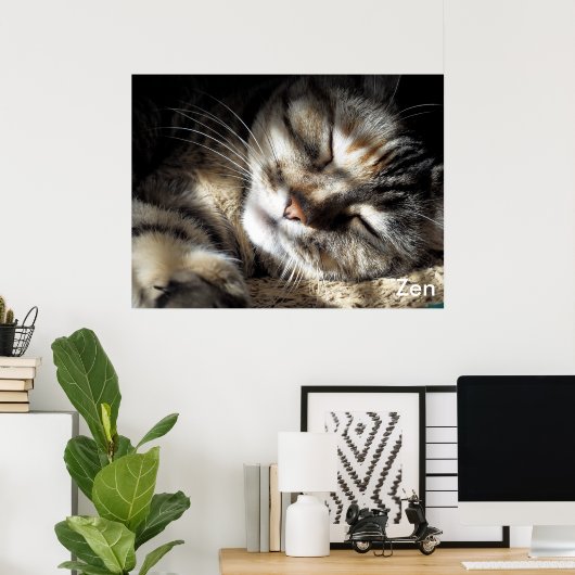 Zen Kitty Poster (Heimbüro)