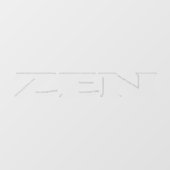 Zen-Klarglasklammer Fensteraufkleber (Blatt)