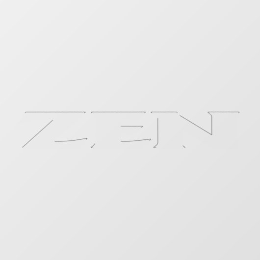 Zen-Klarglasklammer Fensteraufkleber (Blatt)