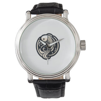 Zen Koi Fish Clock - Minimalistisches Design Armbanduhr