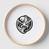 Zen Koi Fish Clock - Minimalistisches Design Uhr (Vorderseite)