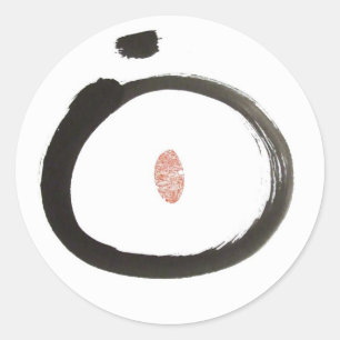 Zen-Kreis-Aufkleber-Blatt Runder Aufkleber