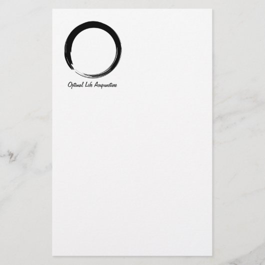 Zen-Kreis mit Logo v3 Briefpapier (Vorderseite)