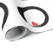 Zen-Kreis mit WeihnachtsKardinal Geschenkpapier (Rolleneckpunkt)