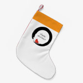 Zen-Kreis mit WeihnachtsKardinal Kleiner Weihnachtsstrumpf (Vorderansicht (hängend))