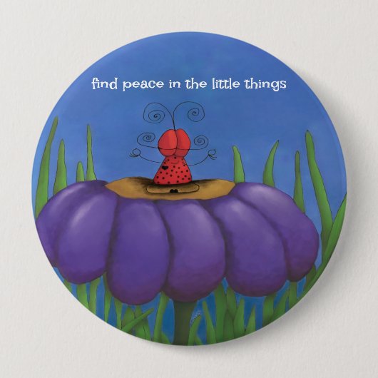 Zen Ladybug Button (Vorderseite)