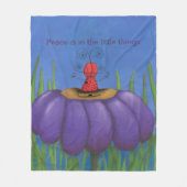 Zen Ladybug Fleecedecke (Vorderseite)