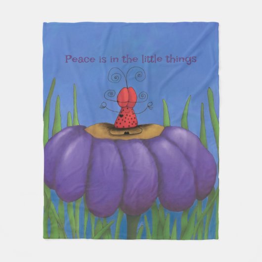 Zen Ladybug Fleecedecke (Vorderseite)