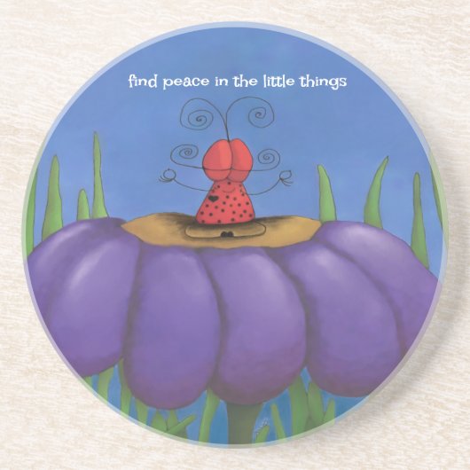 Zen Ladybug Getränkeuntersetzer (Vorne)