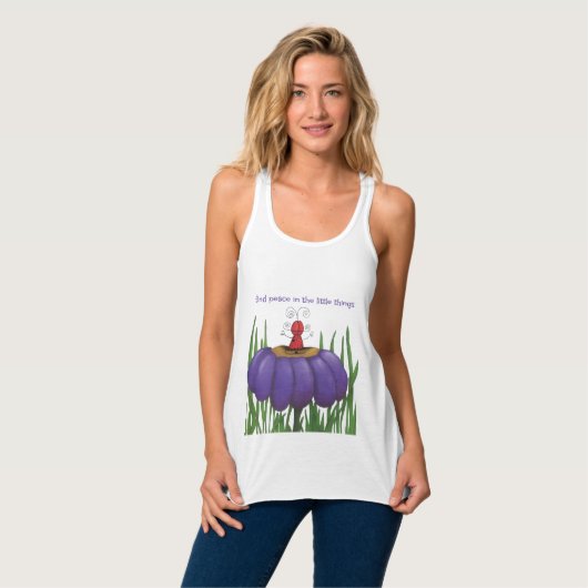Zen Ladybug Tank Top (Vorderseite Vollansicht)