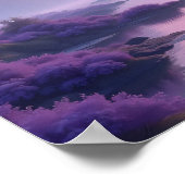 Zen-Landschaft in Lavendel beruhigend Poster (Ecke)