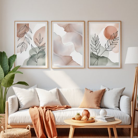Zen Leaf Zen Minimalistisch Wall Art Bilderwand Sets