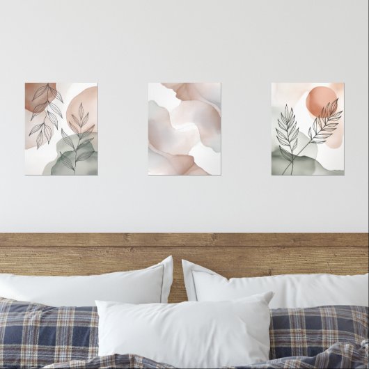 Zen Leaf Zen Minimalistisch Wall Art Bilderwand Sets (Schlafzimmer)
