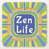 Zen Leben für mich Rechteckiger Pappuntersetzer (Vorderseite)