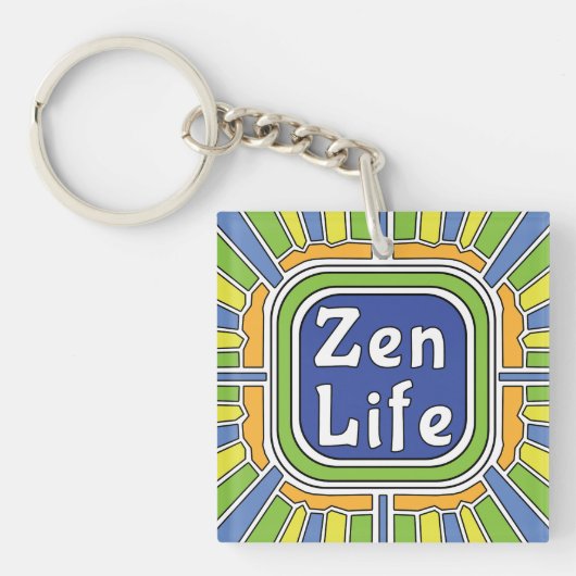Zen Leben für mich Schlüsselanhänger (Vorderseite)