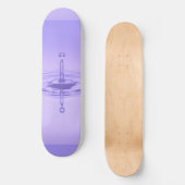 Zen Liebe Lila Ocean Water Tropfen Spiegelreflexio Skateboard (Vorderseite)