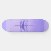 Zen Liebe Lila Ocean Water Tropfen Spiegelreflexio Skateboard (Horizontal)