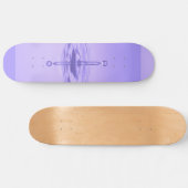 Zen Liebe Lila Ocean Water Tropfen Spiegelreflexio Skateboard (Horizontal)