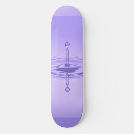 Zen Liebe Lila Ocean Water Tropfen Spiegelreflexio Skateboard (Vorderseite)