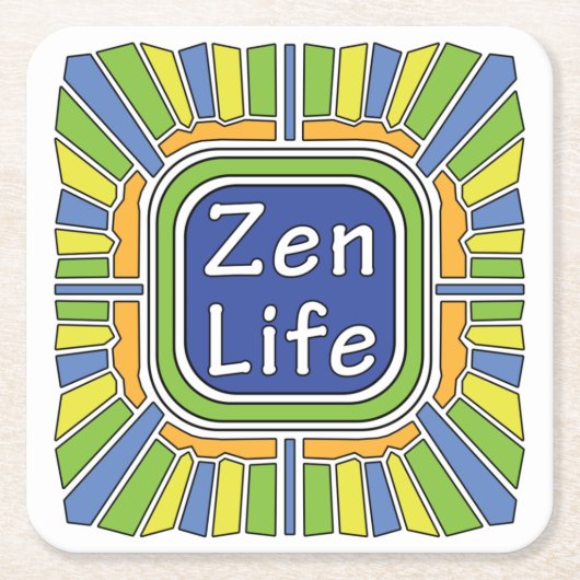 Zen Life für mich Rechteckiger Pappuntersetzer (Vorderseite)