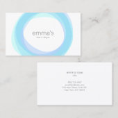 Zen Light Blue Circle Visitenkarte (Vorne/Hinten)