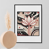 Zen Lotus Abstrakt Art Print Poster