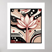 Zen Lotus Abstrakt Art Print Poster (Vorne)
