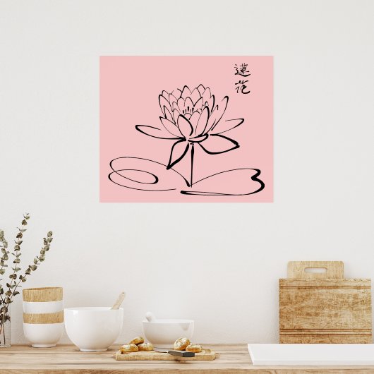 Zen Lotus Blume Poster (Küche)