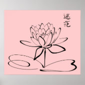 Zen Lotus Blume Poster (Vorne)