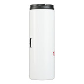 Zen Lotus Kanji Chinesische Kalligraphie Monogramm Thermosbecher (Rückseite)