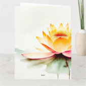 ZEN LOTUS WATERCOLOR DANKESKARTE (Rückseite)