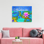 Zen Lotus Yoga Practioner's Elegant Damask Leinwanddruck (Insitu (Wohnzimmer))