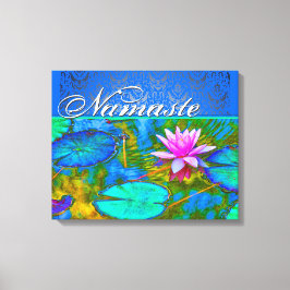 Zen Lotus Yoga Practioner's Elegant Damask Leinwanddruck