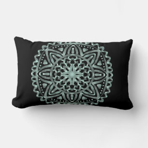 Zen Mandala Black Throw Pillow Lendenkissen