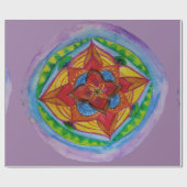 Zen Mandala Matte Wrapping Paper, 30" x 6' Geschenkpapier (Flach)