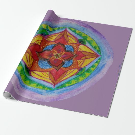 Zen Mandala Matte Wrapping Paper, 30" x 6' Geschenkpapier (Ungerollt)